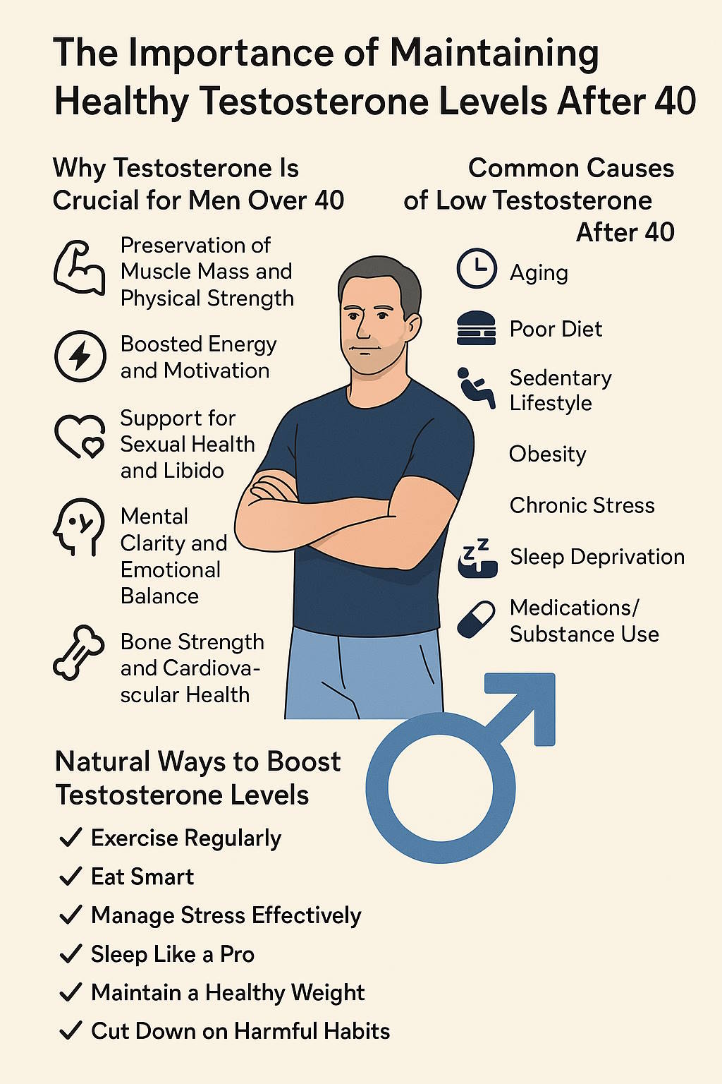 The Importance of Maintaining Healthy Testosterone Levels After 40 - Steroid Club